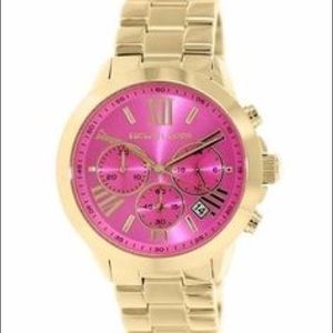 Gold Watch with Pink Face 🎉BRAND NEW